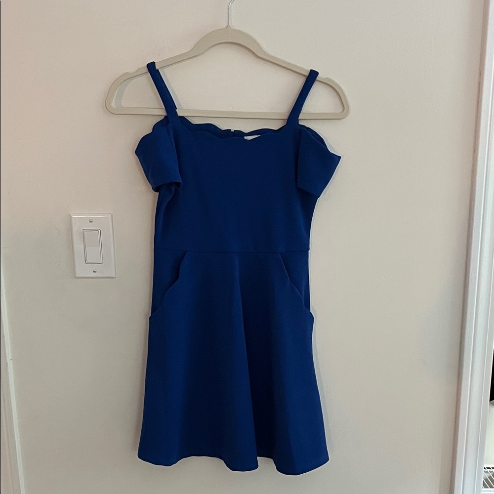 Chic Royal Blue Mini Dress
